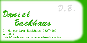 daniel backhaus business card